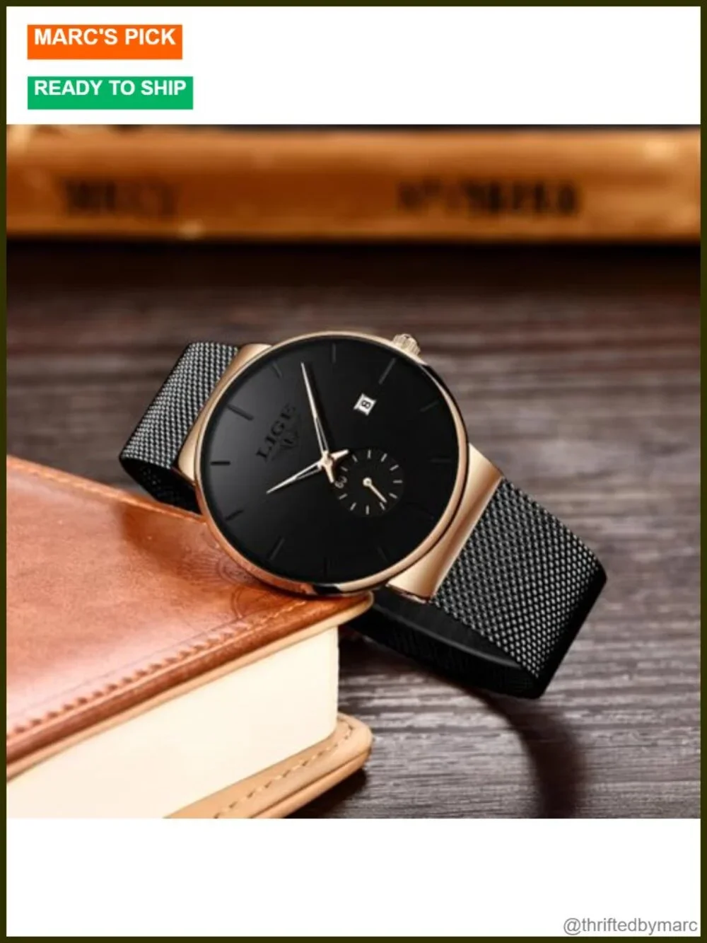 Men's Waterproof Dress Vintage Casual Stainless Steel Japanese Quartz Watch